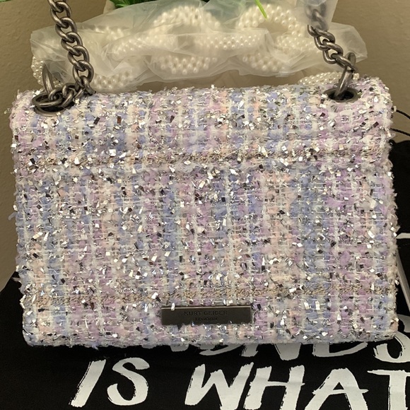 Kurt Geiger London Mini Kensington Tweed Convertible Shoulder Bag - Picture 10 of 17